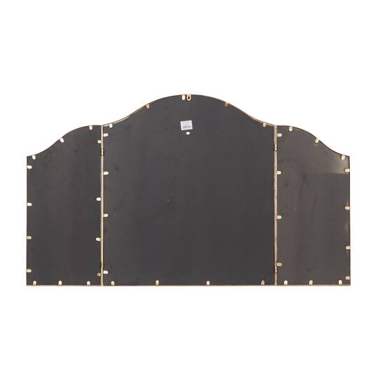 31'' Gold Traditional Metal Trifold Wall Mirror